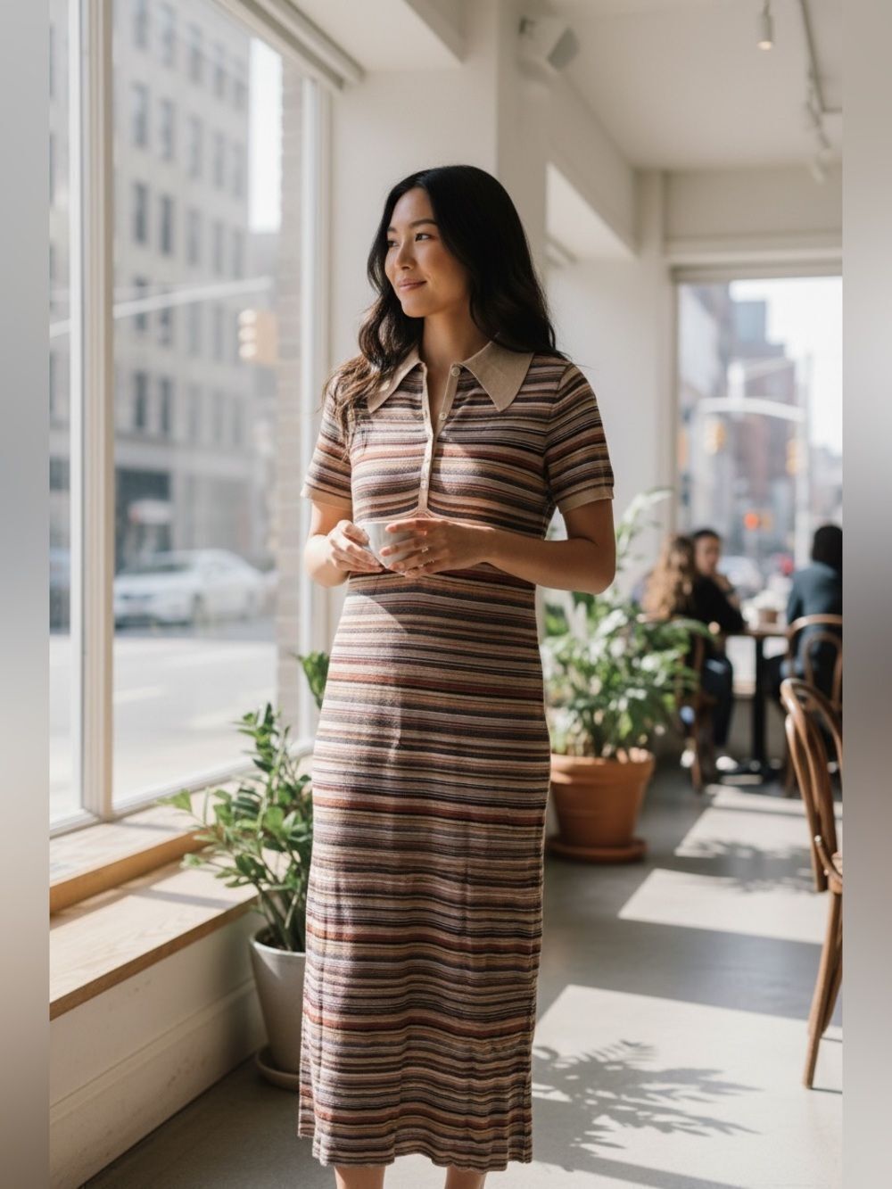 Nanushka Aube Stripe Sweater Dress Size Large